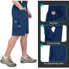 imageLittle Donkey Andy Mens Hiking Cargo Shorts with 9 Pockets Lightweight WaterResistant Quick Dry Golf Travel ShortsBlue