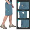 imageLittle Donkey Andy Mens Hiking Cargo Shorts with 9 Pockets Lightweight WaterResistant Quick Dry Golf Travel ShortsBluestone