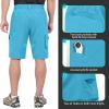 imageLittle Donkey Andy Mens Hiking Cargo Shorts with 9 Pockets Lightweight WaterResistant Quick Dry Golf Travel ShortsMalibu Blue