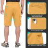 imageLittle Donkey Andy Mens Hiking Cargo Shorts with 9 Pockets Lightweight WaterResistant Quick Dry Golf Travel ShortsOld Gold