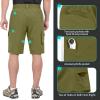 imageLittle Donkey Andy Mens Hiking Cargo Shorts with 9 Pockets Lightweight WaterResistant Quick Dry Golf Travel ShortsOlive Green