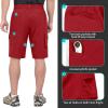 imageLittle Donkey Andy Mens Hiking Cargo Shorts with 9 Pockets Lightweight WaterResistant Quick Dry Golf Travel ShortsRed