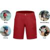 imageLittle Donkey Andy Mens Hiking Cargo Shorts with 9 Pockets Lightweight WaterResistant Quick Dry Golf Travel ShortsRed