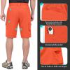 imageLittle Donkey Andy Mens Hiking Cargo Shorts with 9 Pockets Lightweight WaterResistant Quick Dry Golf Travel ShortsVermillion Orange