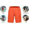 imageLittle Donkey Andy Mens Hiking Cargo Shorts with 9 Pockets Lightweight WaterResistant Quick Dry Golf Travel ShortsVermillion Orange