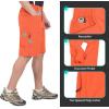 imageLittle Donkey Andy Mens Hiking Cargo Shorts with 9 Pockets Lightweight WaterResistant Quick Dry Golf Travel ShortsVermillion Orange