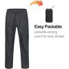 imageLittle Donkey Andy Mens Lightweight Packable Waterproof Rain Pants with Pockets for Hiking Travel FishingGrey