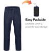 imageLittle Donkey Andy Mens Lightweight Packable Waterproof Rain Pants with Pockets for Hiking Travel FishingNavy Blue