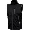 imageLittle Donkey Andy Mens Lightweight Softshell Vest Windproof Sleeveless Jacket for Travel Hiking Running GolfReflective Black