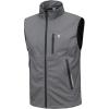 imageLittle Donkey Andy Mens Lightweight Softshell Vest Windproof Sleeveless Jacket for Travel Hiking Running GolfReflective Gray