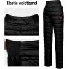 imageLittle Donkey Andy Down Pants for Women Lightweight Puffy Sweat Pants High Waist Puffer Sweatpants Quilted Snow Ski TrousersBlack