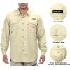 imageLittle Donkey Andy Mens UPF 50 UV Protection Shirt Long Sleeve Fishing Hiking ShirtLight Khaki