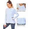 imageLittle Donkey Andy Womens Golf Hoodie Jacket with Pleated Tennis Skirt Hem Full Zip Sun Protection Running Athletic JacketsWhite