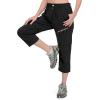 imageLittle Donkey Andy Womens Hiking Zip Off Capri Pants Lightweight Quick Dry UPF 50 Convertible Shorts with 4 PocketsCapris Black