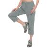 imageLittle Donkey Andy Womens Hiking Zip Off Capri Pants Lightweight Quick Dry UPF 50 Convertible Shorts with 4 PocketsCapris Castor Gray
