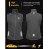 imageLittle Donkey Andy Womens Lightweight Softshell Vest Windproof Sleeveless Jacket for Running Hiking TravelGrayreflective