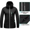imageLittle Donkey Andy Womens Winter Lightweight Warm Fleece Running Jacket Breathable Thumbholes Thermal Hiking JacketUpgraded Black
