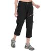 imageLittle Donkey Andy Womens Hiking Zip Off Capri Pants Lightweight Quick Dry UPF 50 Convertible Shorts with 4 PocketsCapris Black