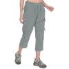 imageLittle Donkey Andy Womens Hiking Zip Off Capri Pants Lightweight Quick Dry UPF 50 Convertible Shorts with 4 PocketsCapris Castor Gray