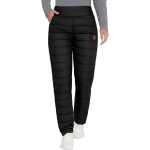 imageLittle Donkey Andy Down Pants for Women Lightweight Puffy Sweat Pants High Waist Puffer Sweatpants Quilted Snow Ski TrousersBlack