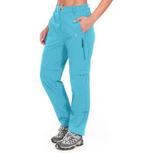 imageLittle Donkey Andy Womens Stretch Convertible Pants Zip Off Quick Dry Hiking PantsBlue Radiance