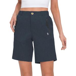 imageLittle Donkey Andy Womens Stretch Quick Dry Shorts for Hiking Camping TravelBlack Heather