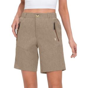 imageLittle Donkey Andy Womens Stretch Quick Dry Shorts for Hiking Camping TravelKhaki Heather