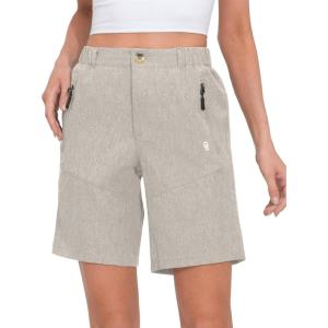 imageLittle Donkey Andy Womens Stretch Quick Dry Shorts for Hiking Camping TravelLight Grey Heather