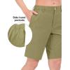 imageLittle Donkey Andy Womens Bermuda Quick Dry Lightweight Stretch Shorts Golf Hiking TravelA Olive Green Heather