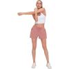 imageLittle Donkey Andy Womens 3 inch Hiking Shorts Quick Dry Lightweight Summer Athletic Shorts with Zipper PocketsLight Pink
