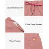 imageLittle Donkey Andy Womens 3 inch Hiking Shorts Quick Dry Lightweight Summer Athletic Shorts with Zipper PocketsLight Pink