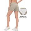 imageLittle Donkey Andy Womens 3 inch Hiking Shorts Quick Dry Lightweight Summer Athletic Shorts with Zipper PocketsPale Khaki