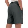 imageLittle Donkey Andy Womens Lightweight Quick Dry Golf ShortsBlack Stripes