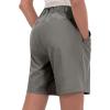 imageLittle Donkey Andy Womens Lightweight Quick Dry Golf ShortsGray Stripes