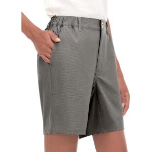imageLittle Donkey Andy Womens Lightweight Quick Dry Golf ShortsGray Stripes