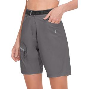 imageLittle Donkey Andy Womens Quick Dry Lightweight Bermuda Golf Cargo Shorts Stretch Business Travel Hiking ShortsGray