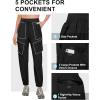 imageLittle Donkey Andy Womens Hiking Pants Lightweight Quick Dry Outdoor Running CargoSimple Black