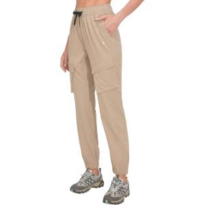 imageLittle Donkey Andy Womens Hiking Pants Lightweight Quick Dry Outdoor Running CargoLight Khaki