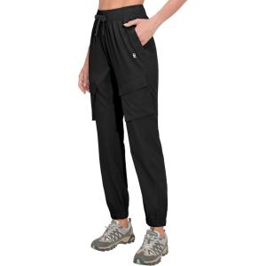 imageLittle Donkey Andy Womens Hiking Pants Lightweight Quick Dry Outdoor Running CargoSimple Black