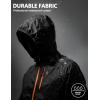 imageLittle Donkey Andy Mens Cycling Stretch Rain Jacket with Hood Windproof and Waterproof Ultralight WindbreakerPackableBlackb