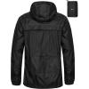 imageLittle Donkey Andy Mens Cycling Stretch Rain Jacket with Hood Windproof and Waterproof Ultralight WindbreakerPackableBlackb