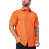 imageLittle Donkey Andy Mens Lightweight Quick Dry Button Down Shirts for Golf Hiking Casual Breathable UPF50Orange
