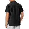 imageLittle Donkey Andy Mens Lightweight Quick Dry Shirts for Hiking Travel Breathable UPF50 Relaxed FitBlack