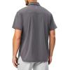 imageLittle Donkey Andy Mens Lightweight Quick Dry Shirts for Hiking Travel Breathable UPF50 Relaxed FitGrey