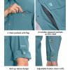 imageLittle Donkey Andy Mens QuickDry Stretch Long Sleeve Shirt for Hiking TravelAshley Blue