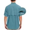 imageLittle Donkey Andy Mens QuickDry Stretch Long Sleeve Shirt for Hiking TravelAshley Blue