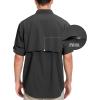 imageLittle Donkey Andy Mens QuickDry Stretch Long Sleeve Shirt for Hiking TravelBlack A1
