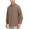 imageLittle Donkey Andy Mens QuickDry Stretch Long Sleeve Shirt for Hiking TravelBrown