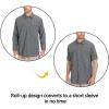 imageLittle Donkey Andy Mens QuickDry Stretch Long Sleeve Shirt for Hiking TravelGray