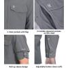 imageLittle Donkey Andy Mens QuickDry Stretch Long Sleeve Shirt for Hiking TravelGray